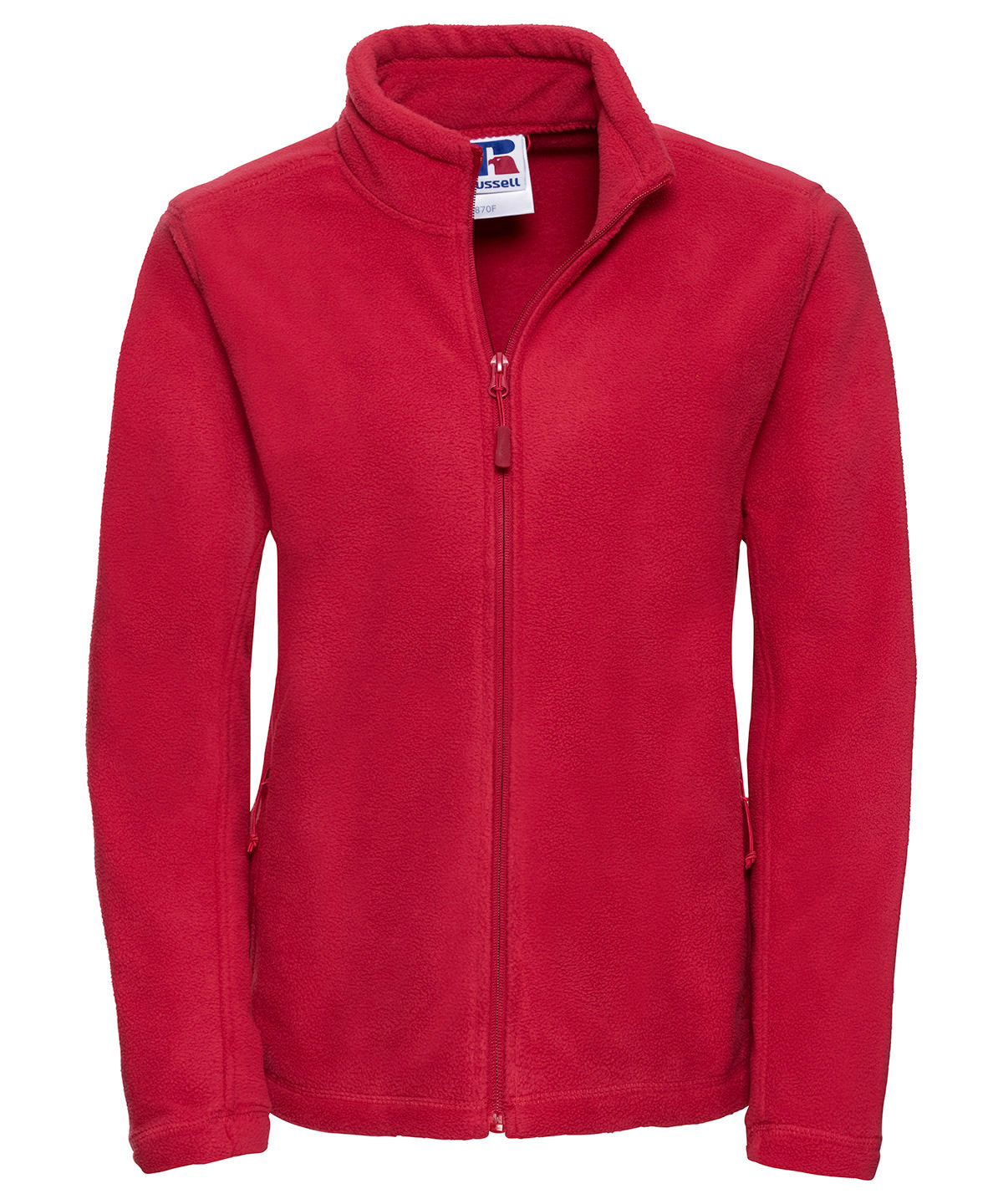 Damen Outdoor-Fleece mit durchgehendem Reißverschluss | Klassisch Rot