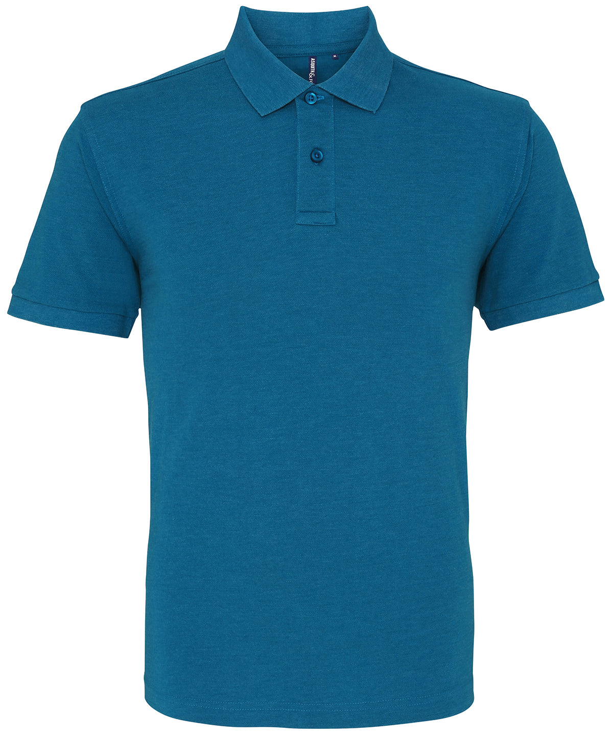 Polo clsico de corte masculino | Verde Azulado Jaspeado