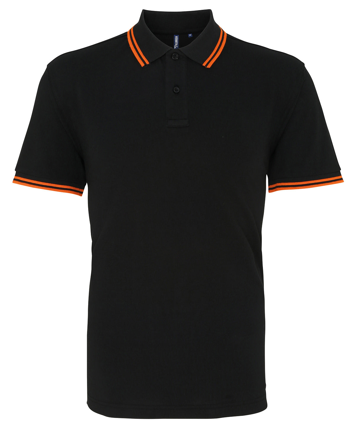 Polo classique de coupe recto pour homme | Nègre/Naranja