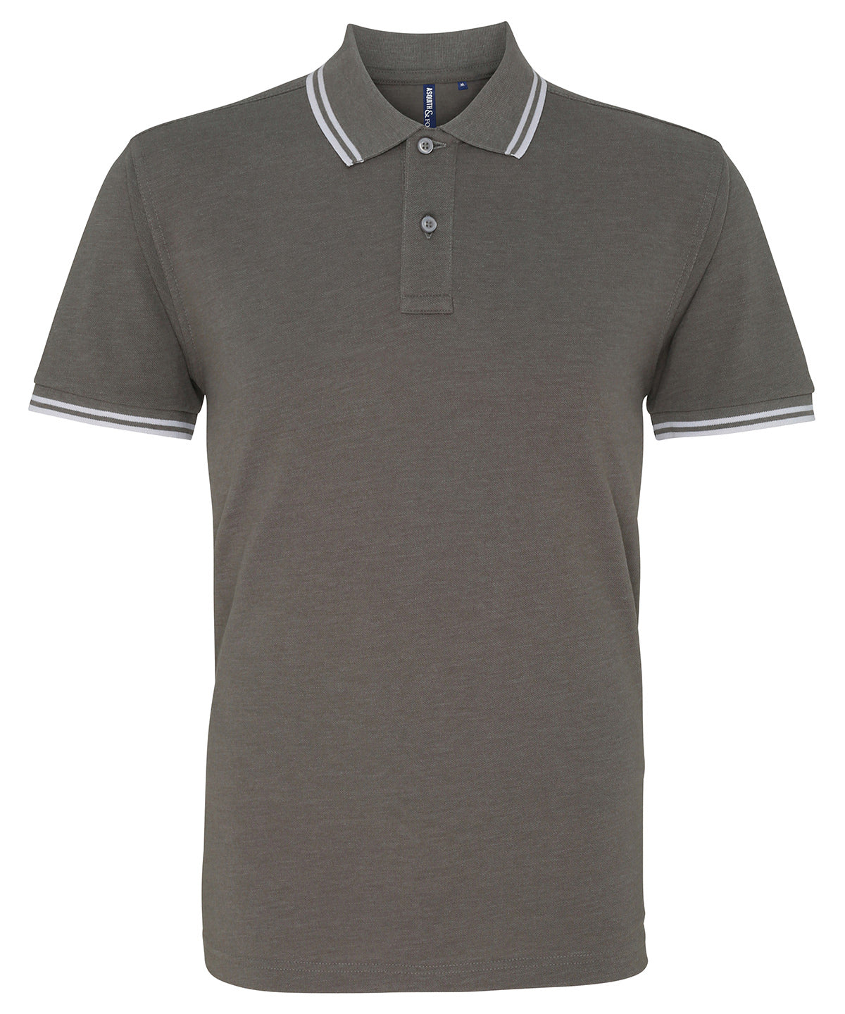 Polo classique de coupe recto pour homme | Gris/Blanc
