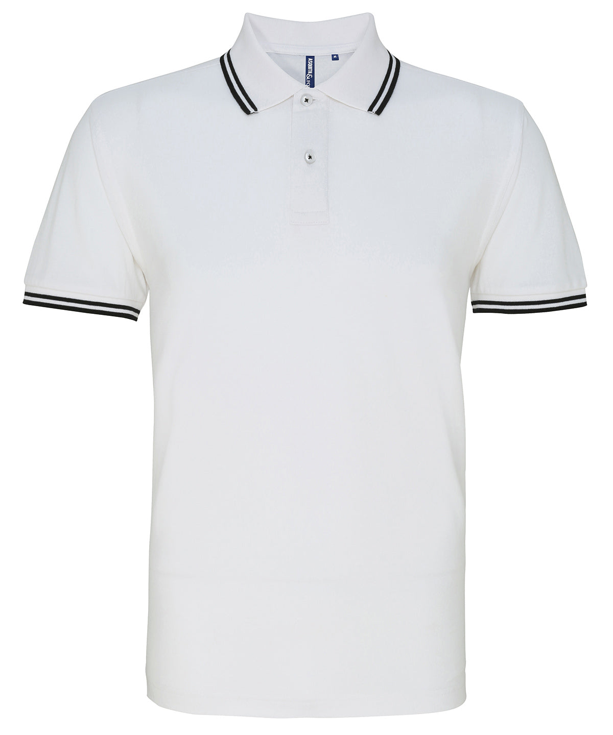 Polo classique de coupe recto pour homme | Blanc/Nègre