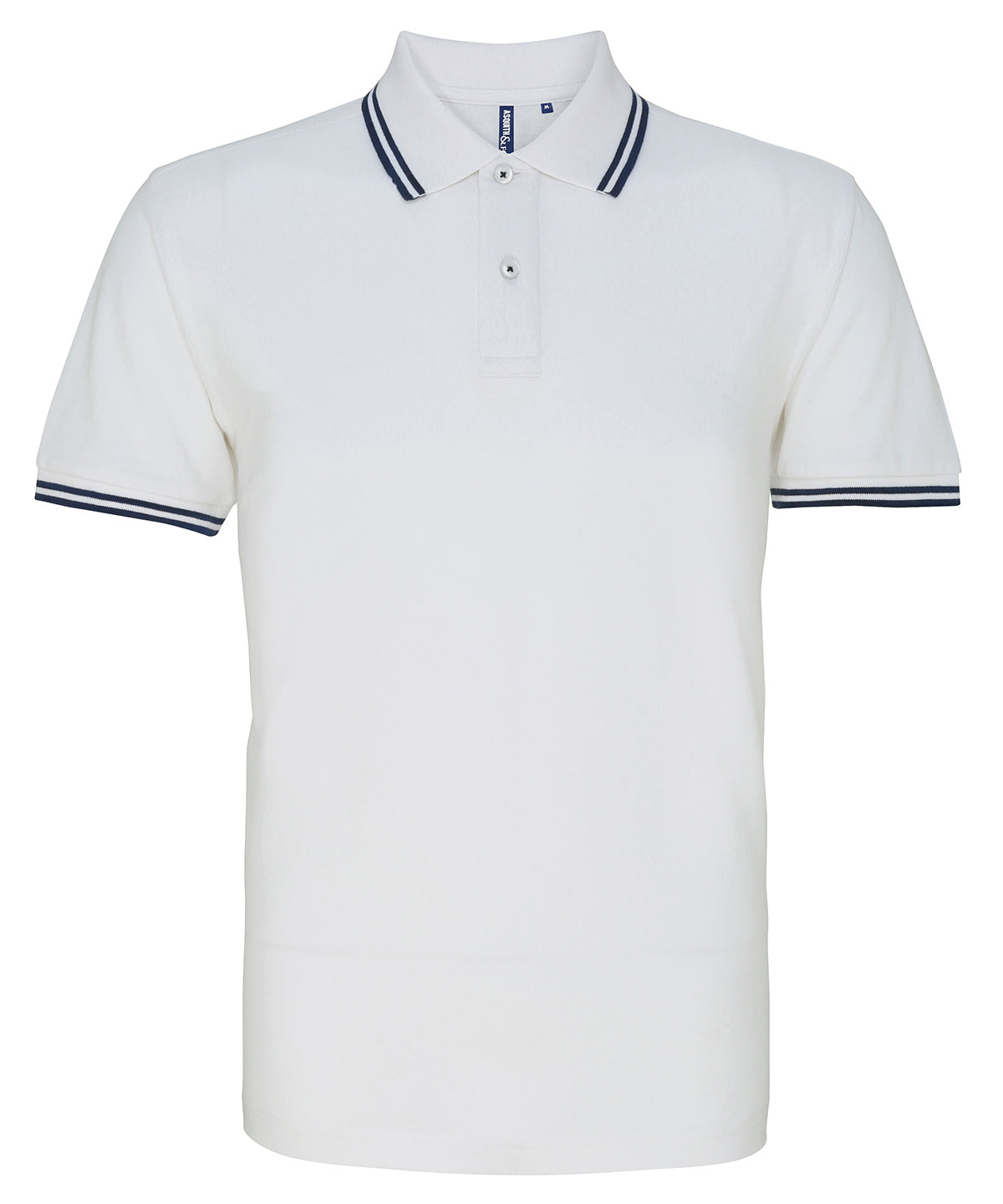 Polo classique de coupe recto pour homme | Blanc/Marin