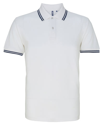 Polo classique de coupe recto pour homme | Blanc/Marin