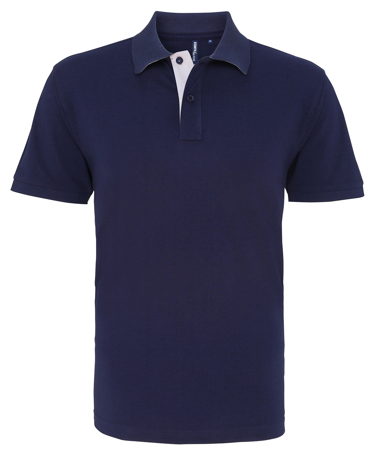Polo clsico de hombre con ajuste clsico y contraste | Azul Marino/Blanco