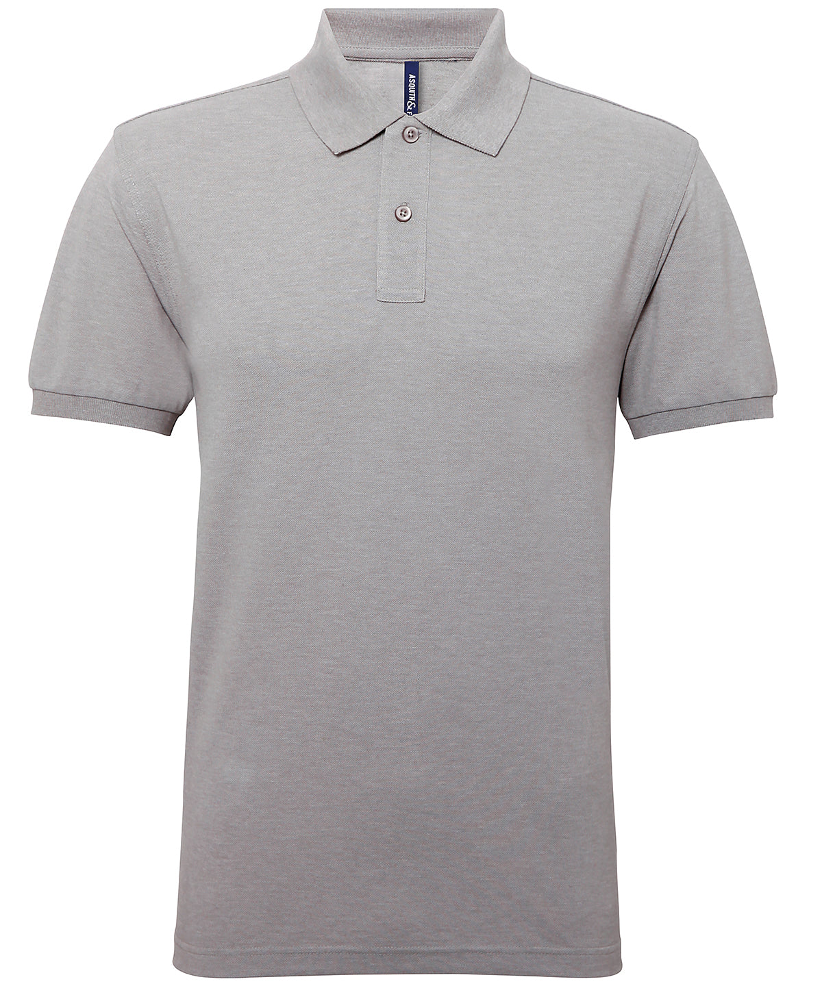 Herren-Poloshirt aus Polycotton-Mischgewebe | Heather Grey