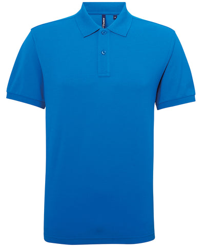 Polo de mezcla de polialgodn para hombre | Azul Zafiro Brillante