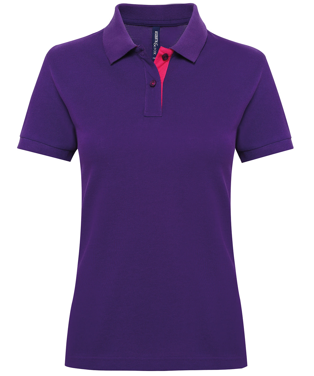 Polo de mujer con contraste | Morado/Rosa