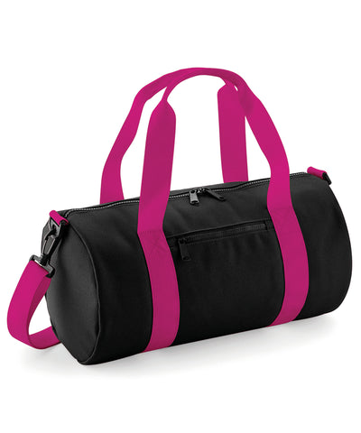 Mini Barrel Bag | Schwarz/Fuchsia