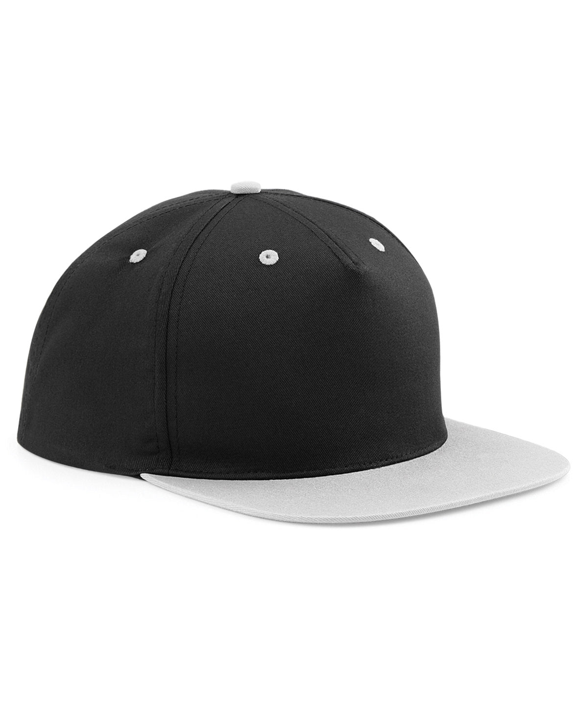 5-Panel Contrast Snapback Cap | Schwarz/Grau