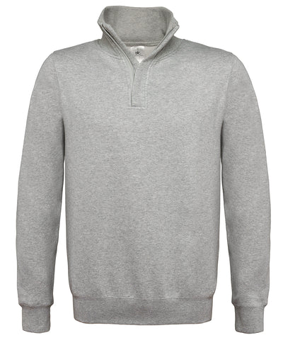 BC ID004 Sweatshirt mit Reißverschluss | Graue Mischung