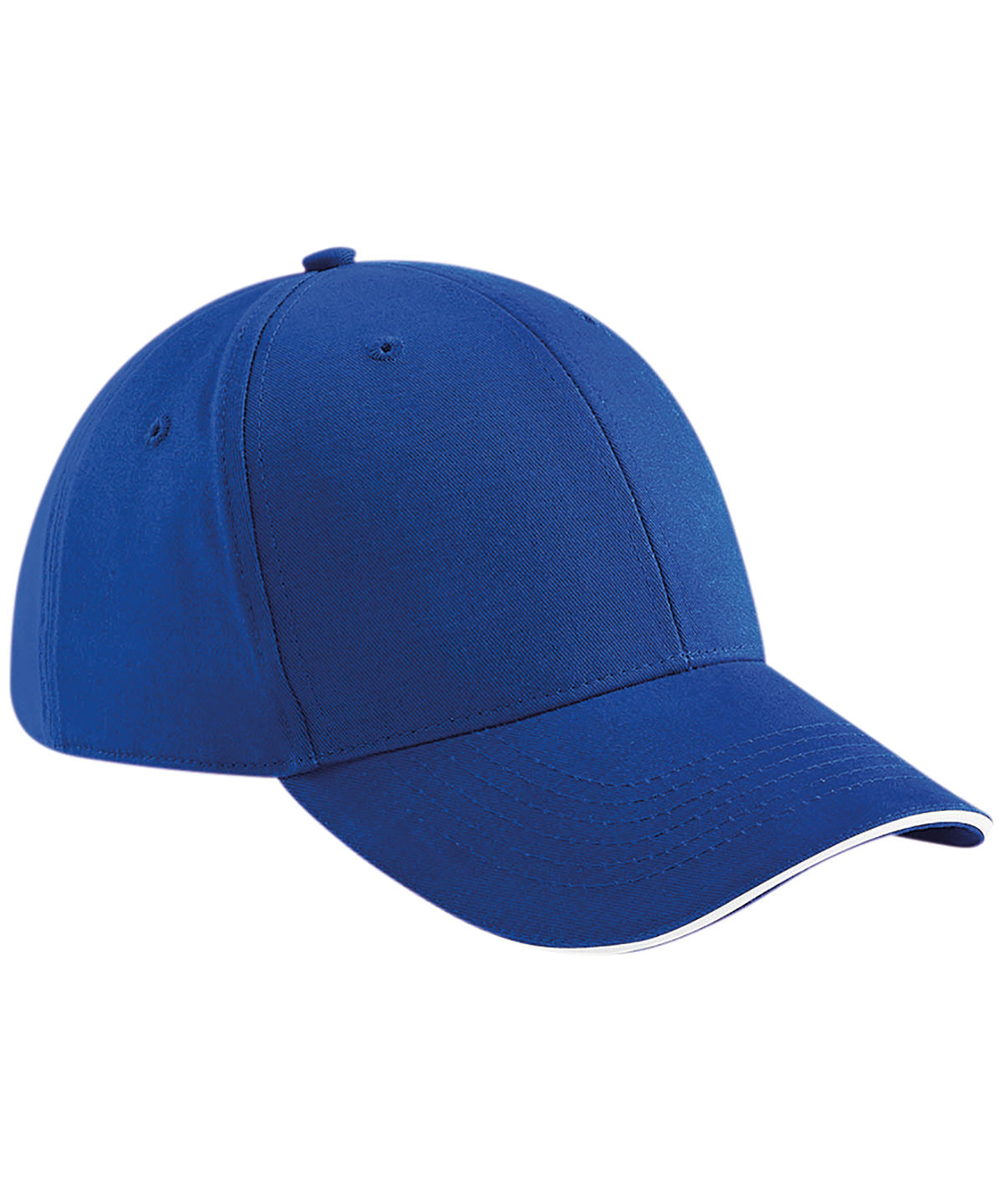 Gorra de 6 paneles estilo athleisure | Azul Real Brillante/Blanco