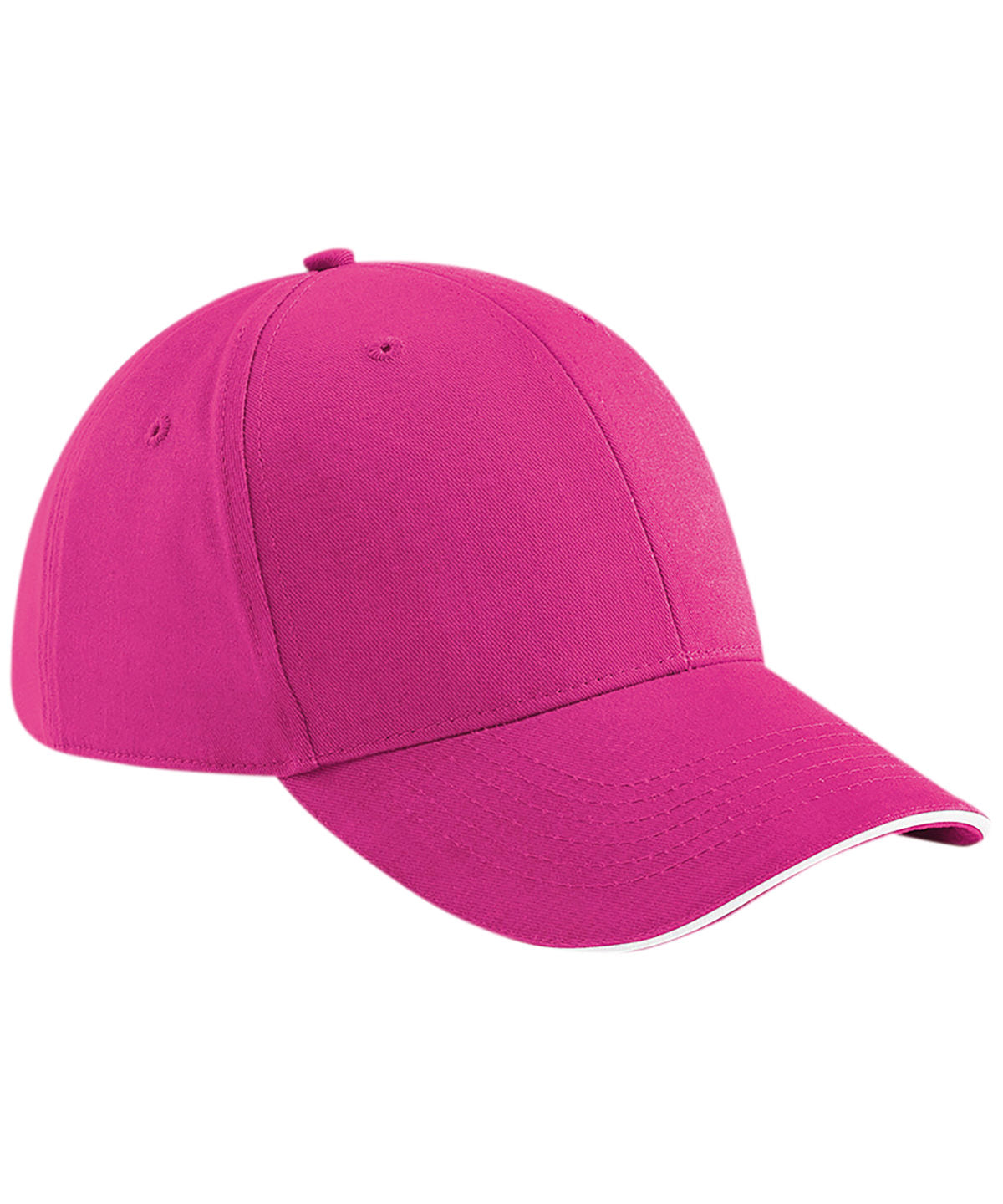 Gorra de 6 paneles estilo athleisure | Fucsia/Blanco