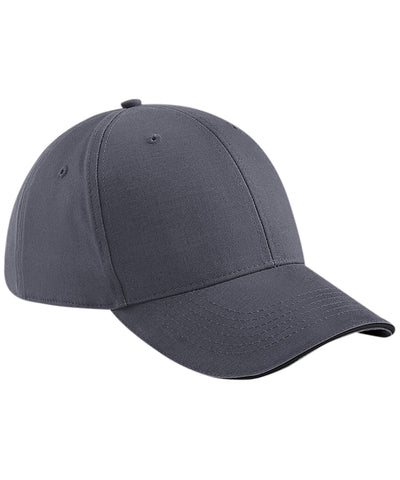 Gorra de 6 paneles estilo athleisure | Gris Grafito/Negro