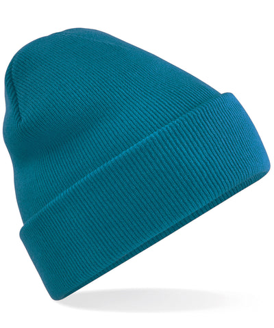 Original Beanie mit Umschlag | Blaugrün