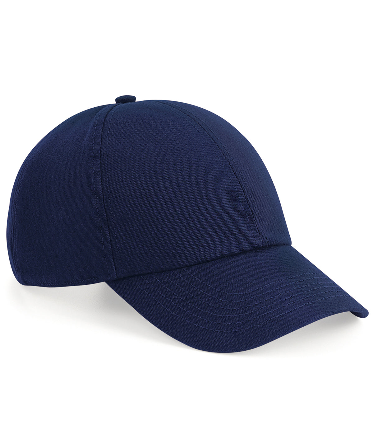 6-Panel-Kappe aus Bio-Baumwolle | Marineblaues Oxford