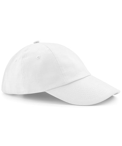 Gorra de drill de algodn pesado de perfil bajo | Blanco