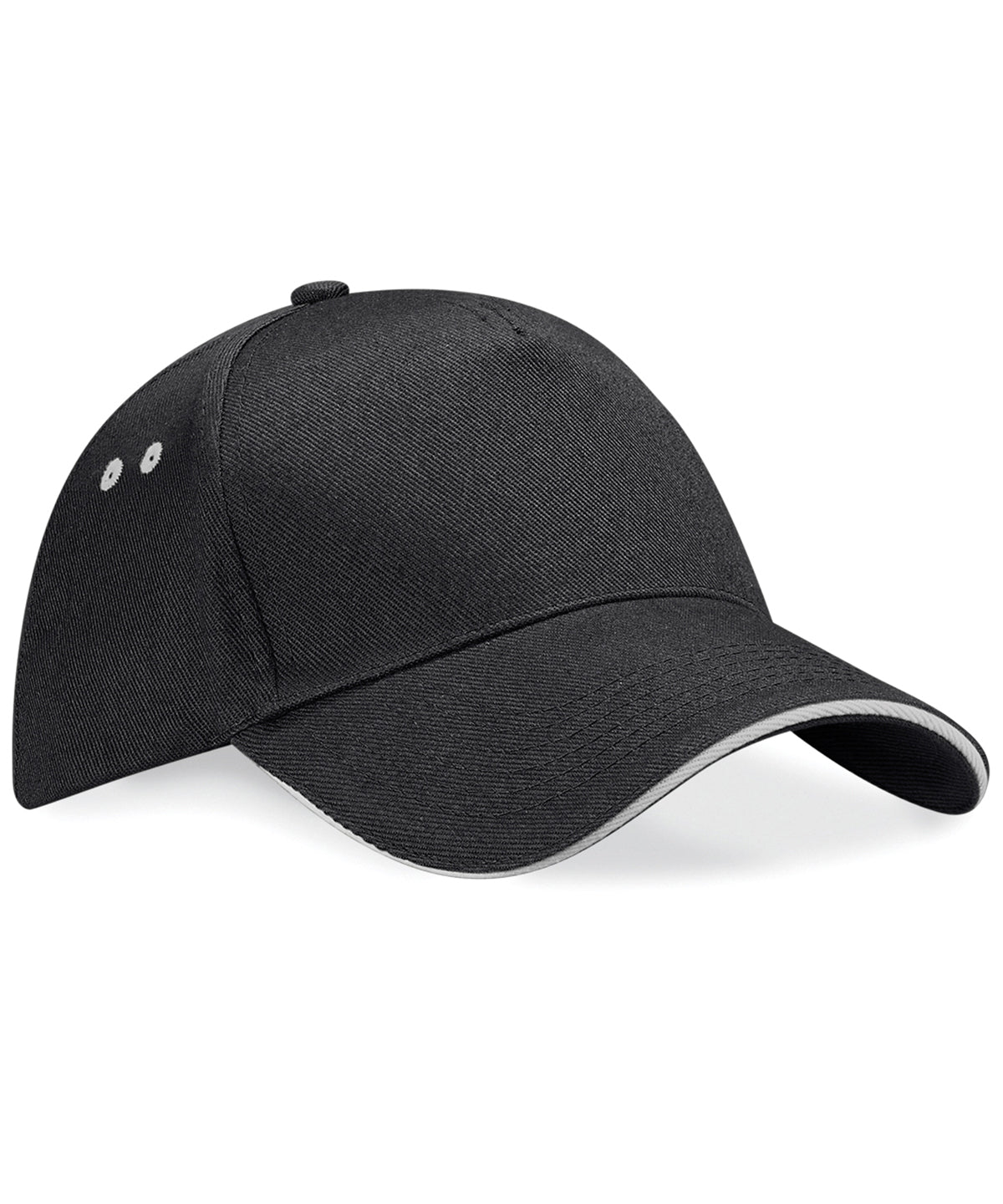 Ultimate 5-Panel Cap - Sandwich Visor | Schwarz/Hellgrau
