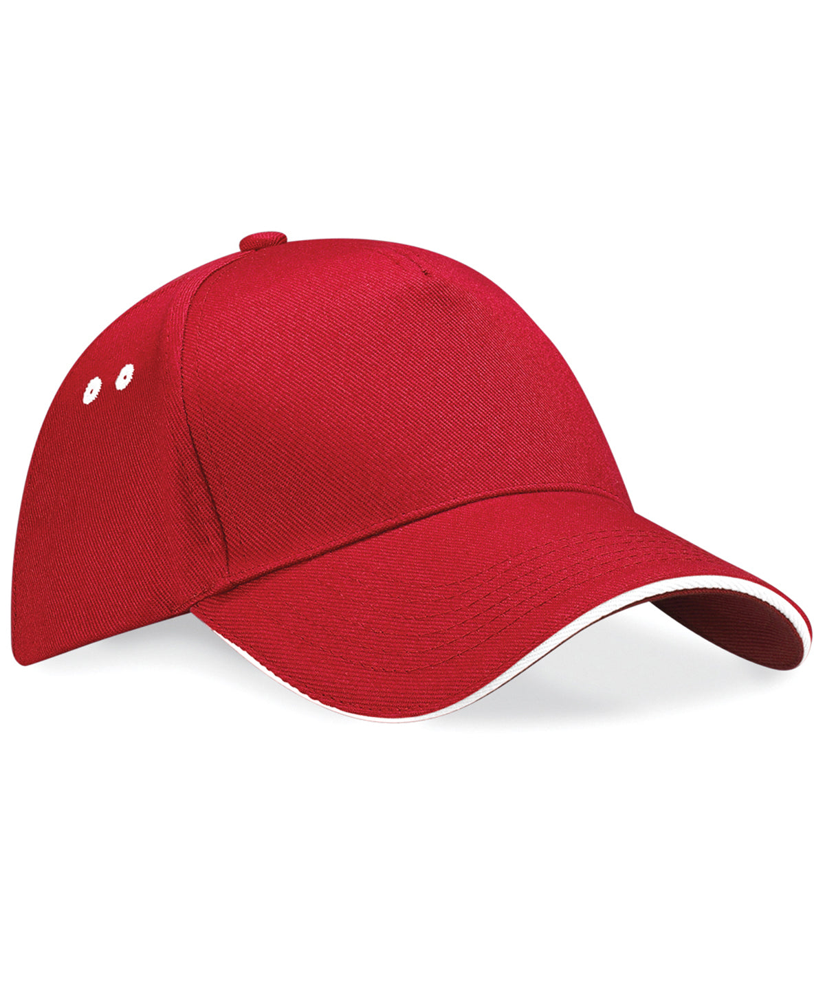 Ultimate 5-Panel Cap - Sandwich Visor | Klassisch Rot/Weiß
