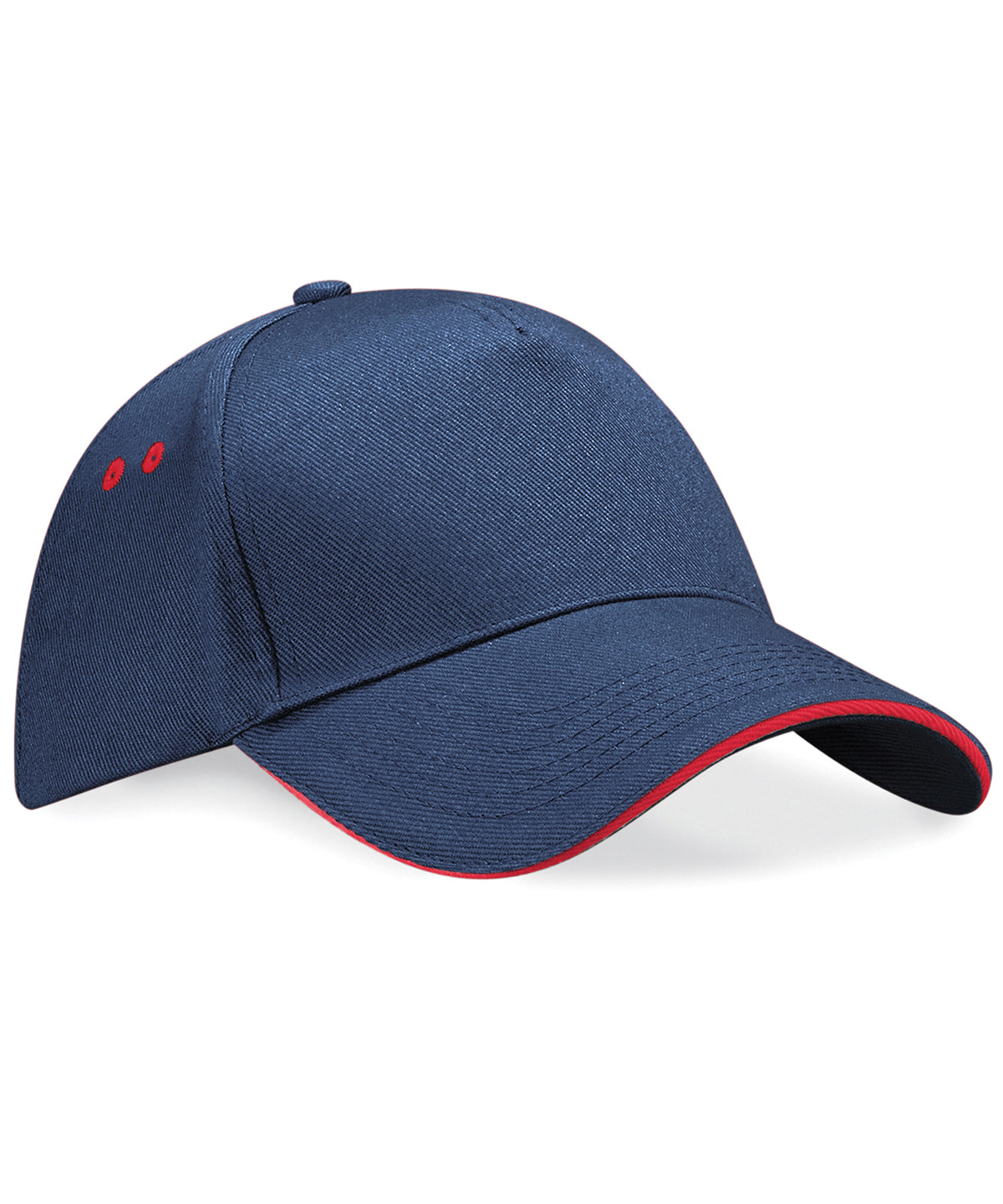 Ultimate 5-Panel Cap - Sandwich Visor | Marineblau/Klassisches Rot