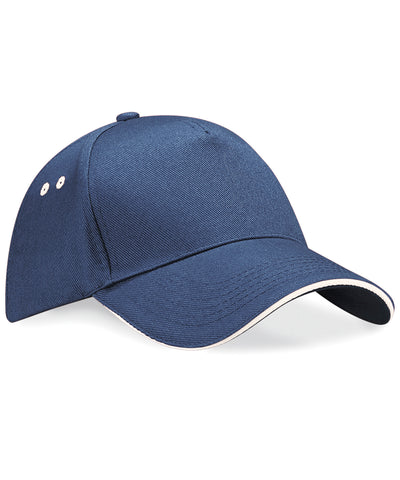 Gorra Ultimate de 5 paneles - visera sandwich | Azul Marino/Beige