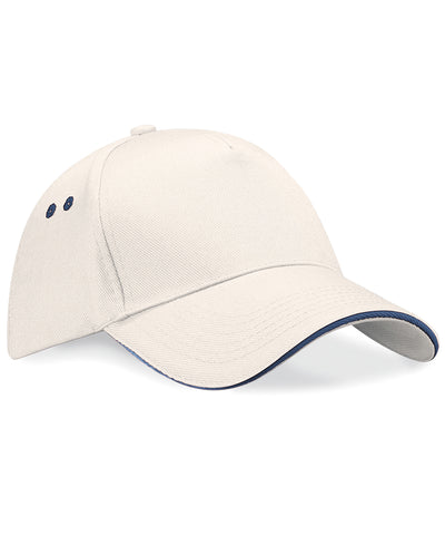 Gorra Ultimate de 5 paneles - visera sandwich | Beige/Marino Francs