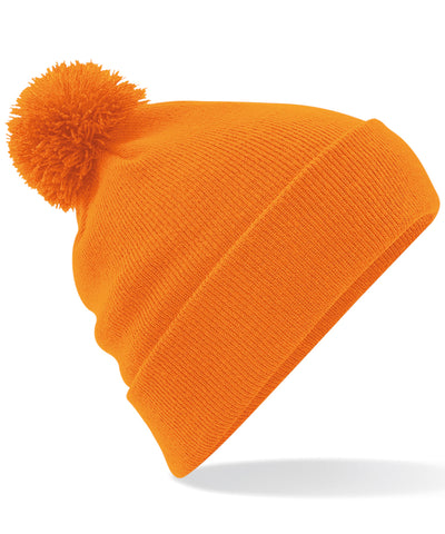 Gorro de lana con pompones original | Naranja