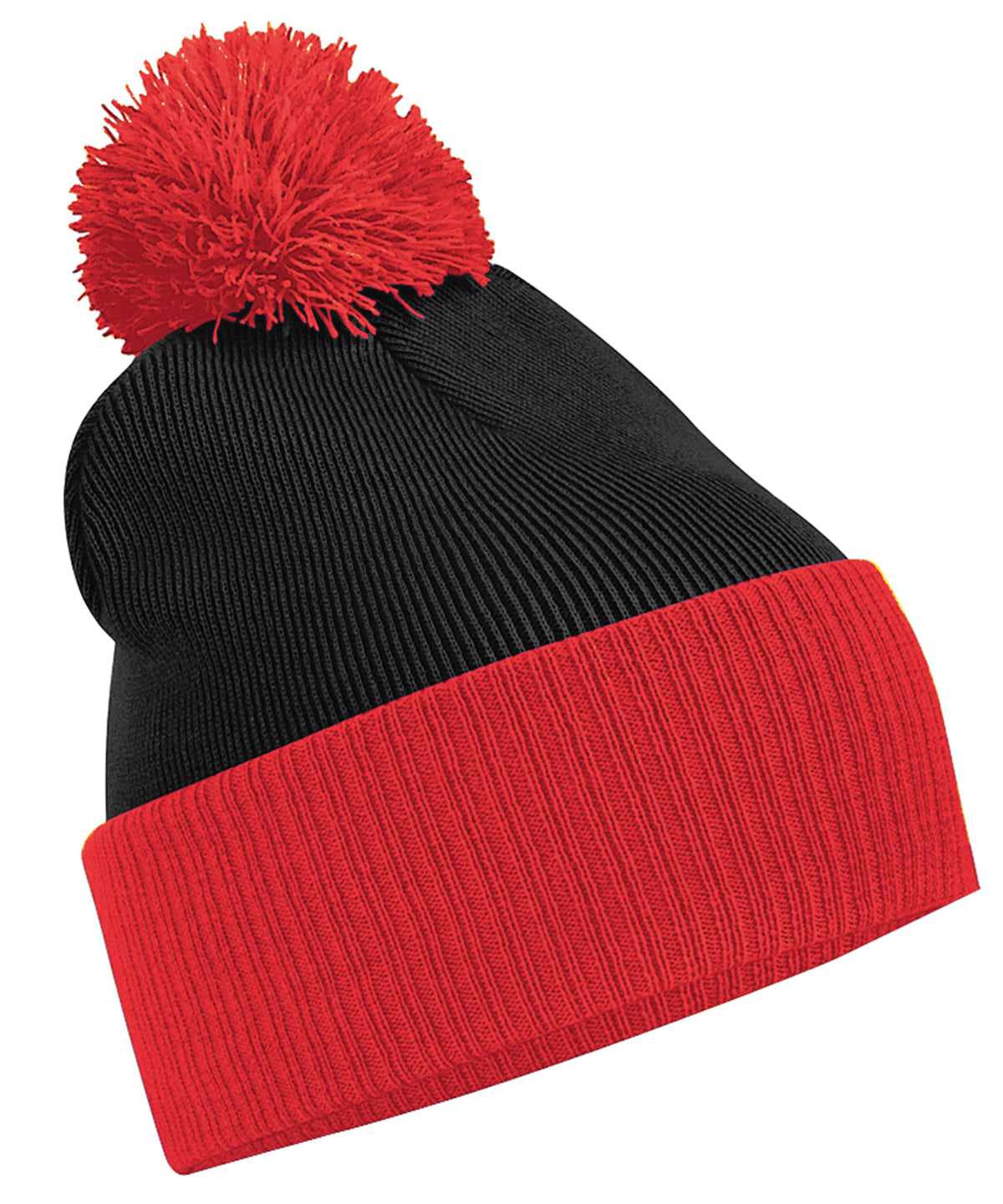 Snowstar® Two-Tone Beanie | Schwarz/Leuchtend Rot