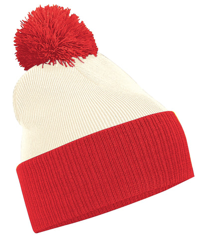 Bonnet de deux tons Snowstar® | Blanco Roto/Rojo Brillante