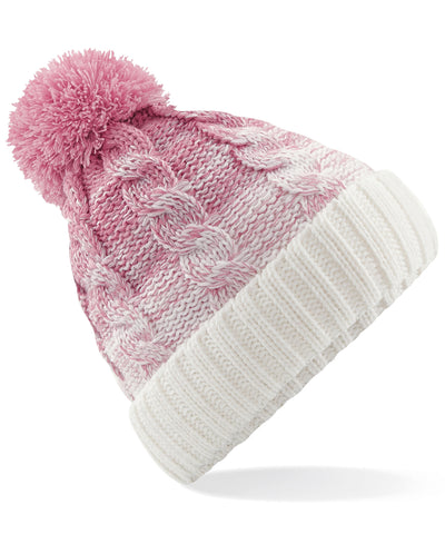 Gorro Ombr | Rosa Empolvado/Blanco Roto