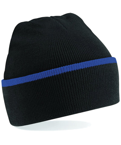 Gorro de equipo | Negro/Azul Real Brillante