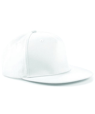 Gorra de rapero de 5 paneles con cierre a presin | Blanco