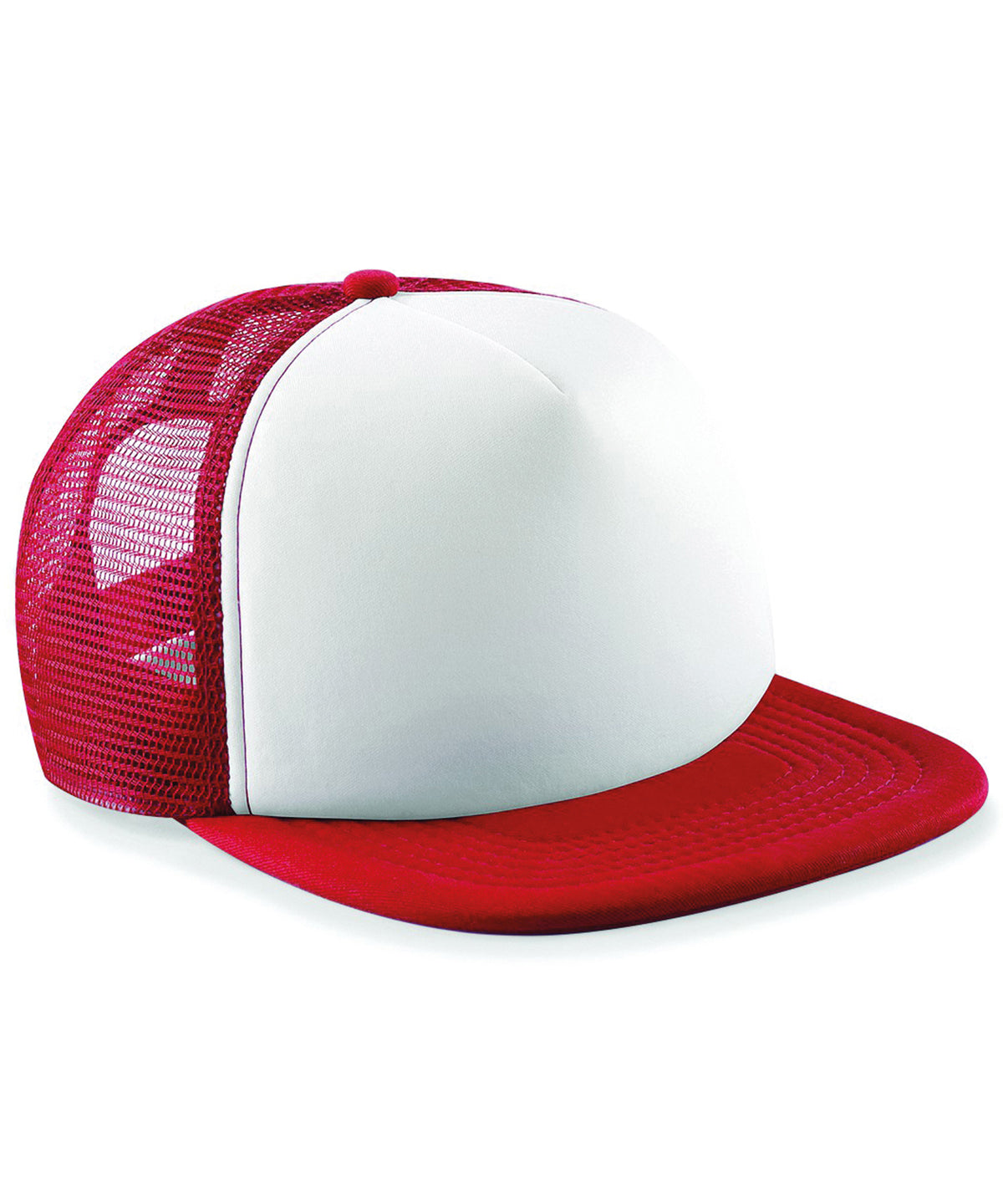 Vintage Snapback Trucker Cap | Klassisch Rot/Weiß