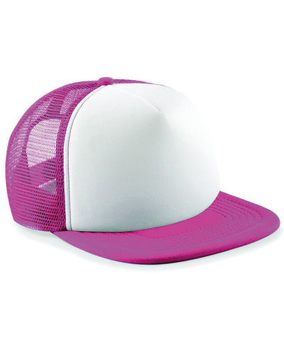 Gorra trucker vintage de snapback | Fucsia/Blanco
