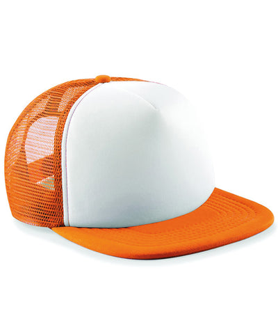 Gorra trucker vintage de snapback | Naranja/Blanco