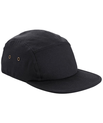 Gorra campera de lona de 5 paneles | Negro