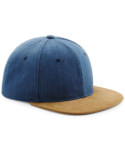 Gorra snapback con visera de ante | Azul Vaquero
