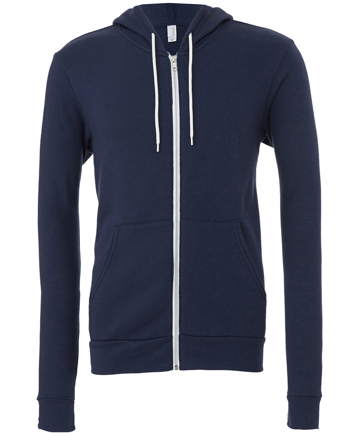 Unisex Polycotton Fleece Full-Zip Hoodie | Marineblau