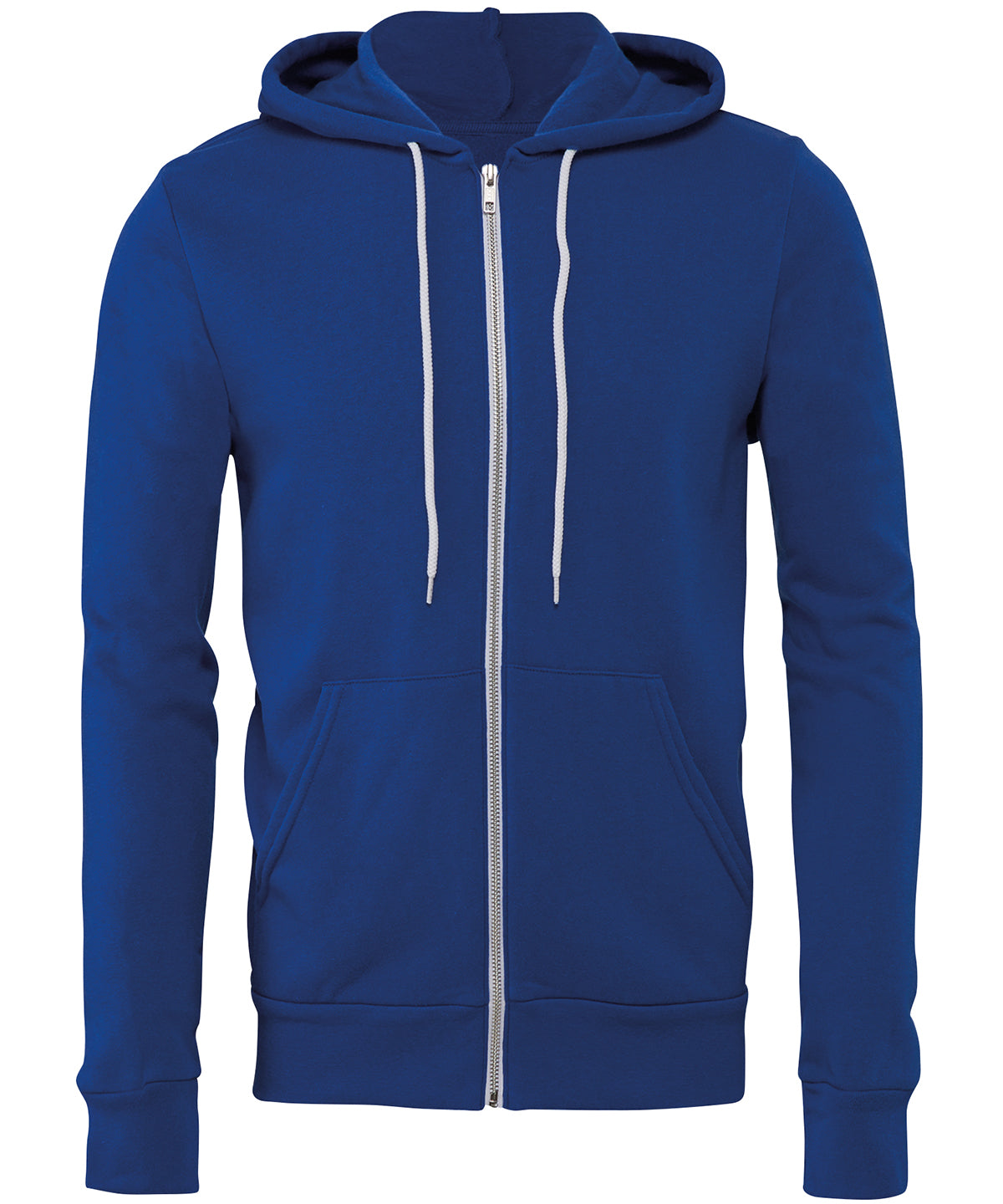 Unisex Polycotton Fleece Full-Zip Hoodie | Königsblau