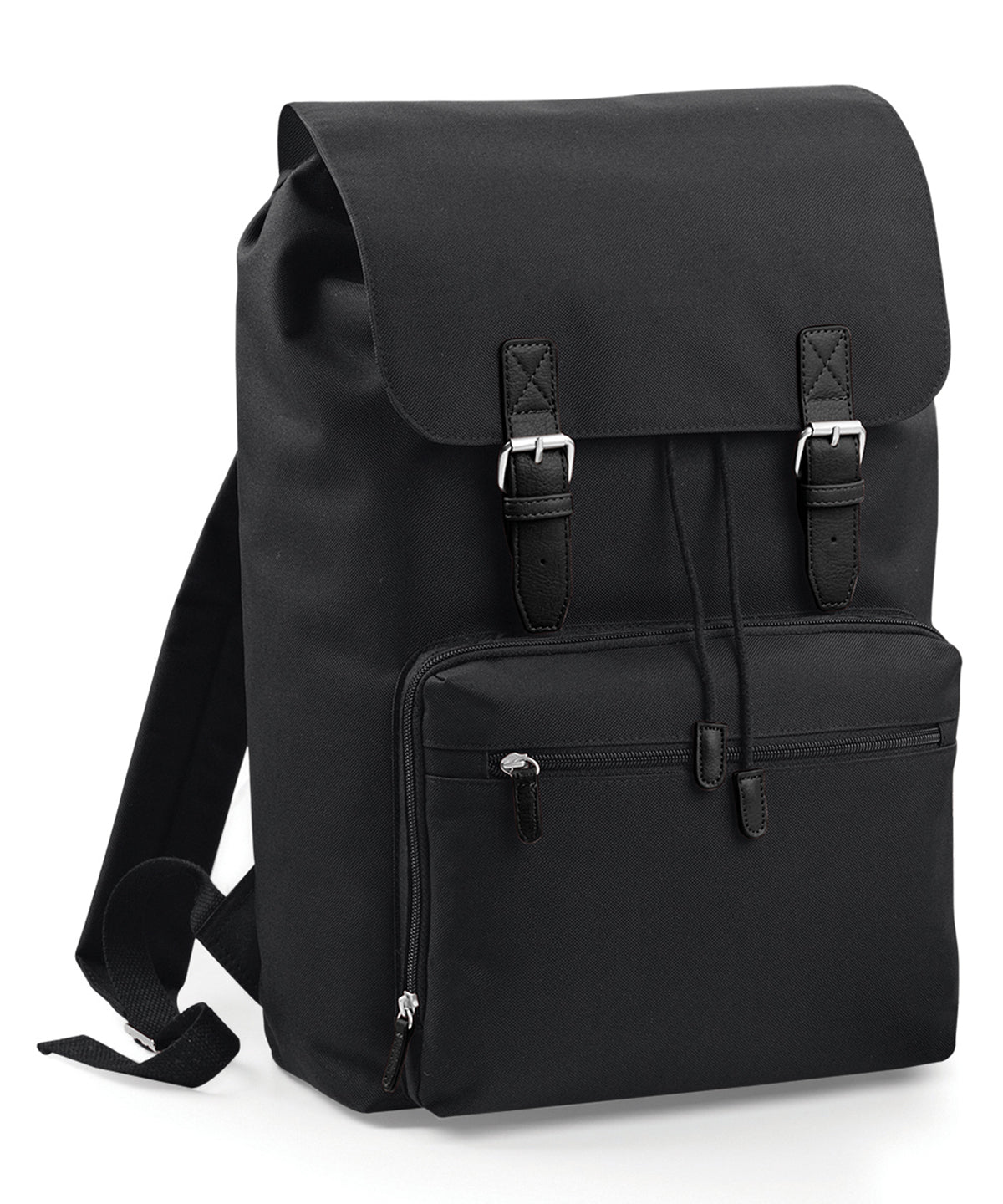 Mochila vintage para porttil | Negro/Negro