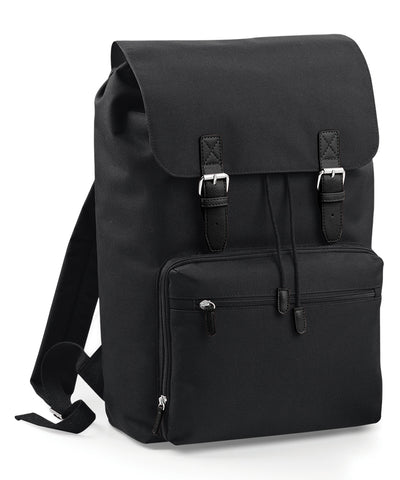 Mochila vintage para porttil | Negro/Negro