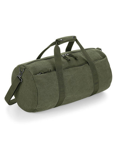 Vintage canvas barrel bag | Verde Militar Vintage