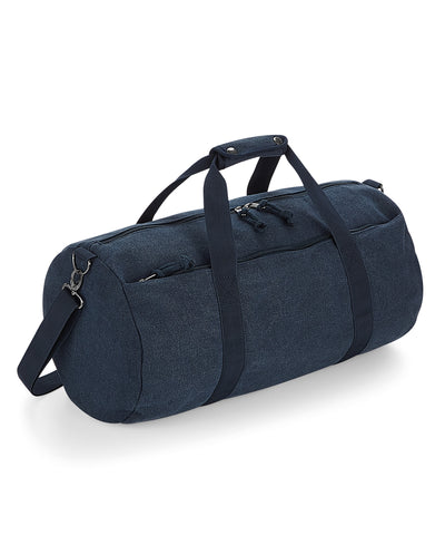 Vintage canvas barrel bag | Azul Marino Oxford Vintage