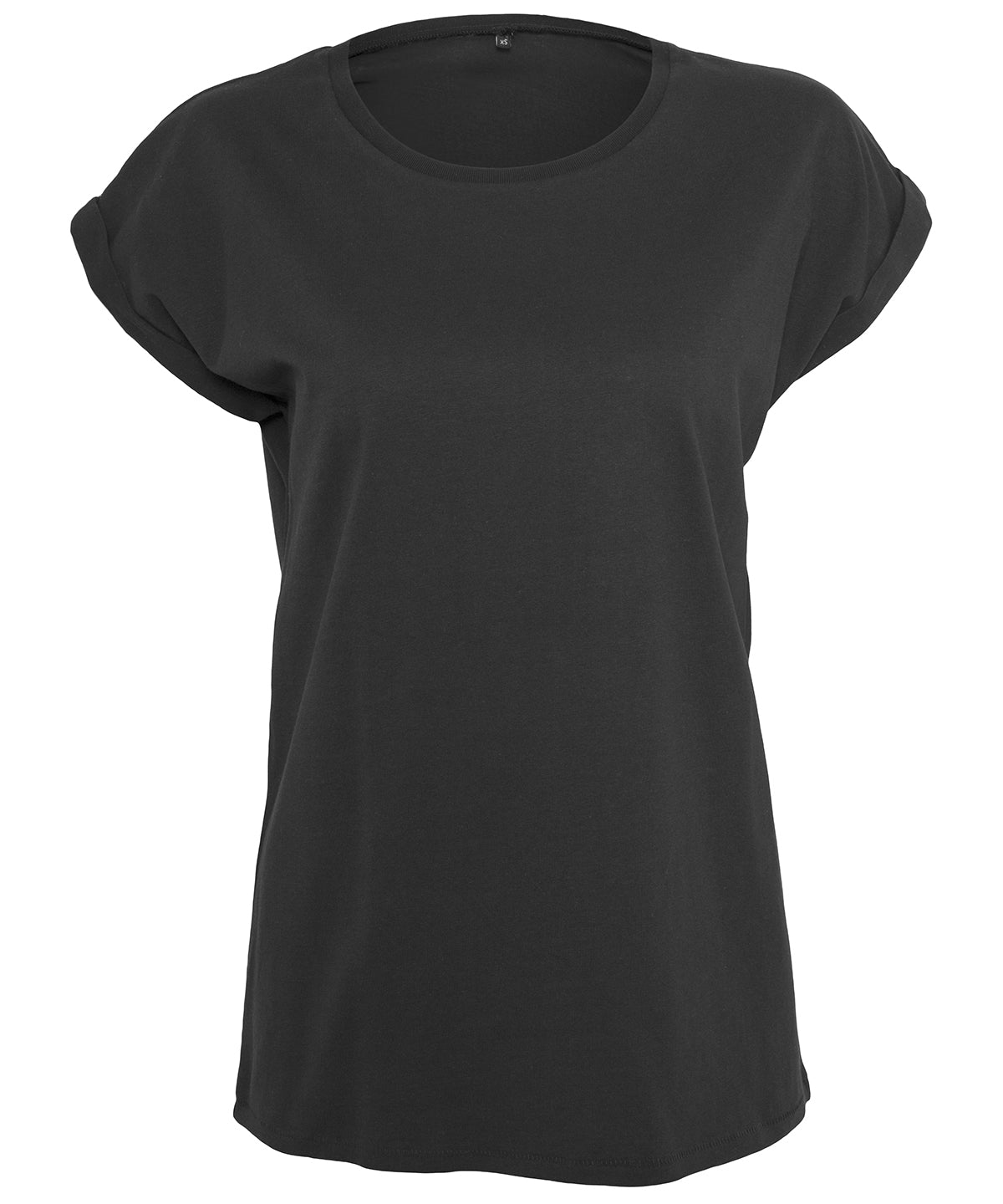 Camiseta de mujer con hombros amplios | Negro Profundo
