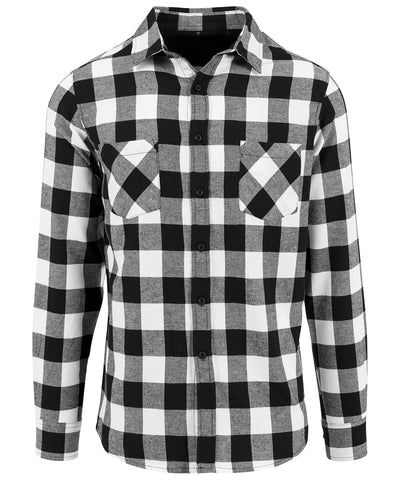 Camisa de franela a cuadros | Negro/Blanco