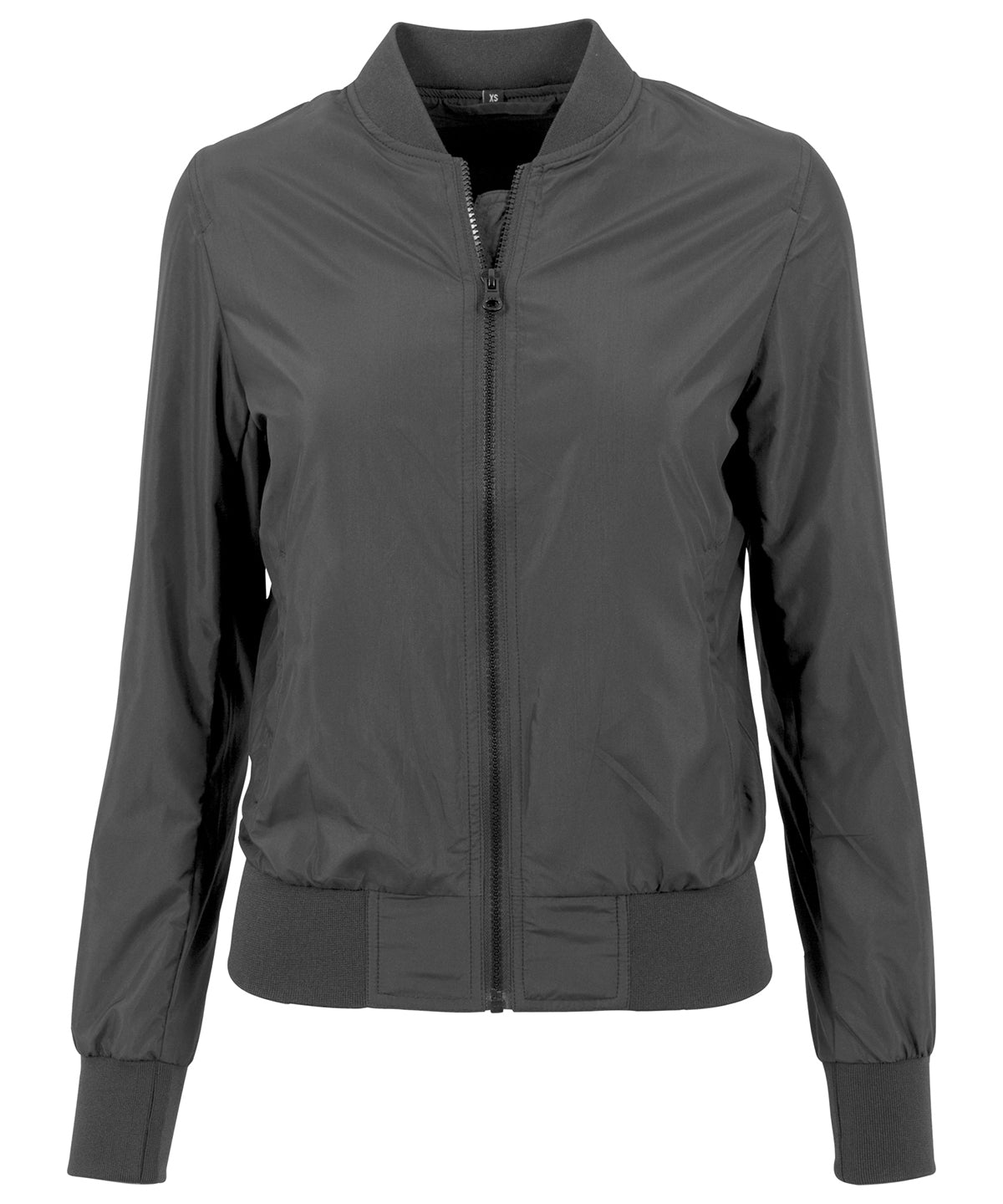 Chaqueta bomber de nylon para mujer | Negro