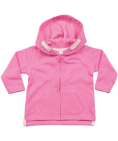Baby-Kapuzenpullover mit Reißverschluss | Kaugummirosa