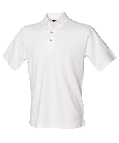 Polo clsico de piqu de algodn con cuello alto | Blanco Roto