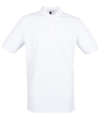 Camisa polo en piqué microfino | Blanco - Marfil