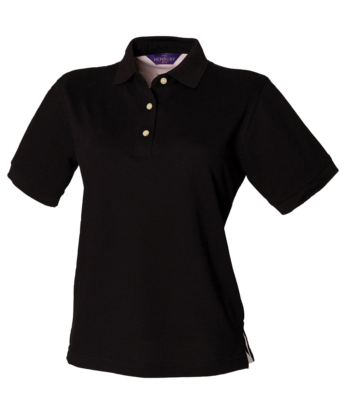 Camiseta polo clsica de piqu de algodn para mujer | Negro