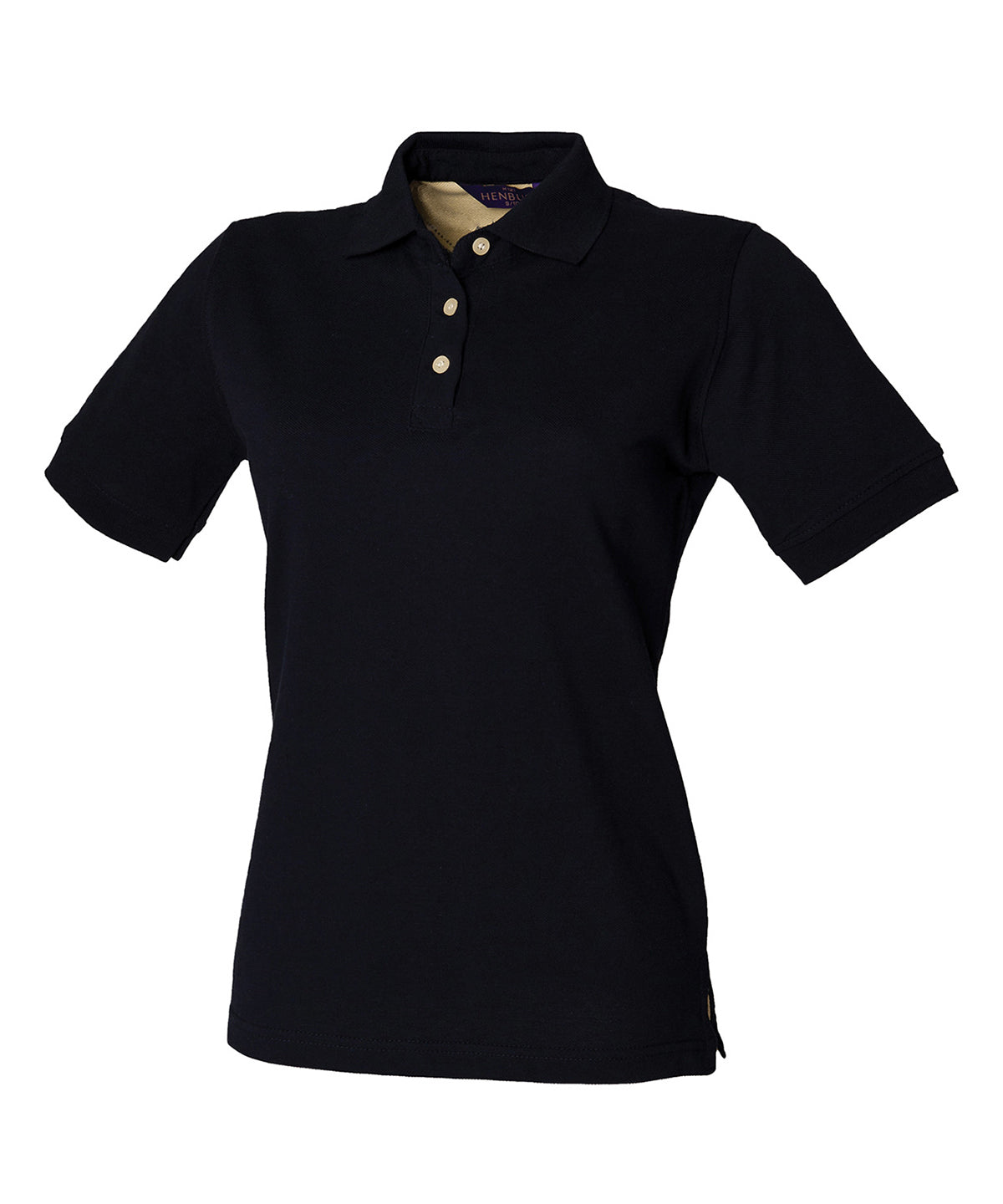 Camiseta polo clsica de piqu de algodn para mujer | Azul Marino